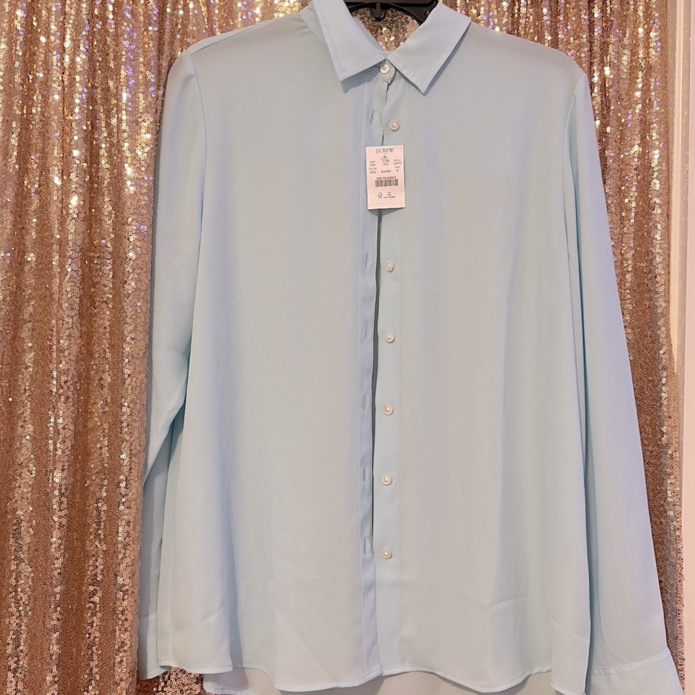 JCREW LIGHT BLUE BLOUSE 🤍🤍🤍